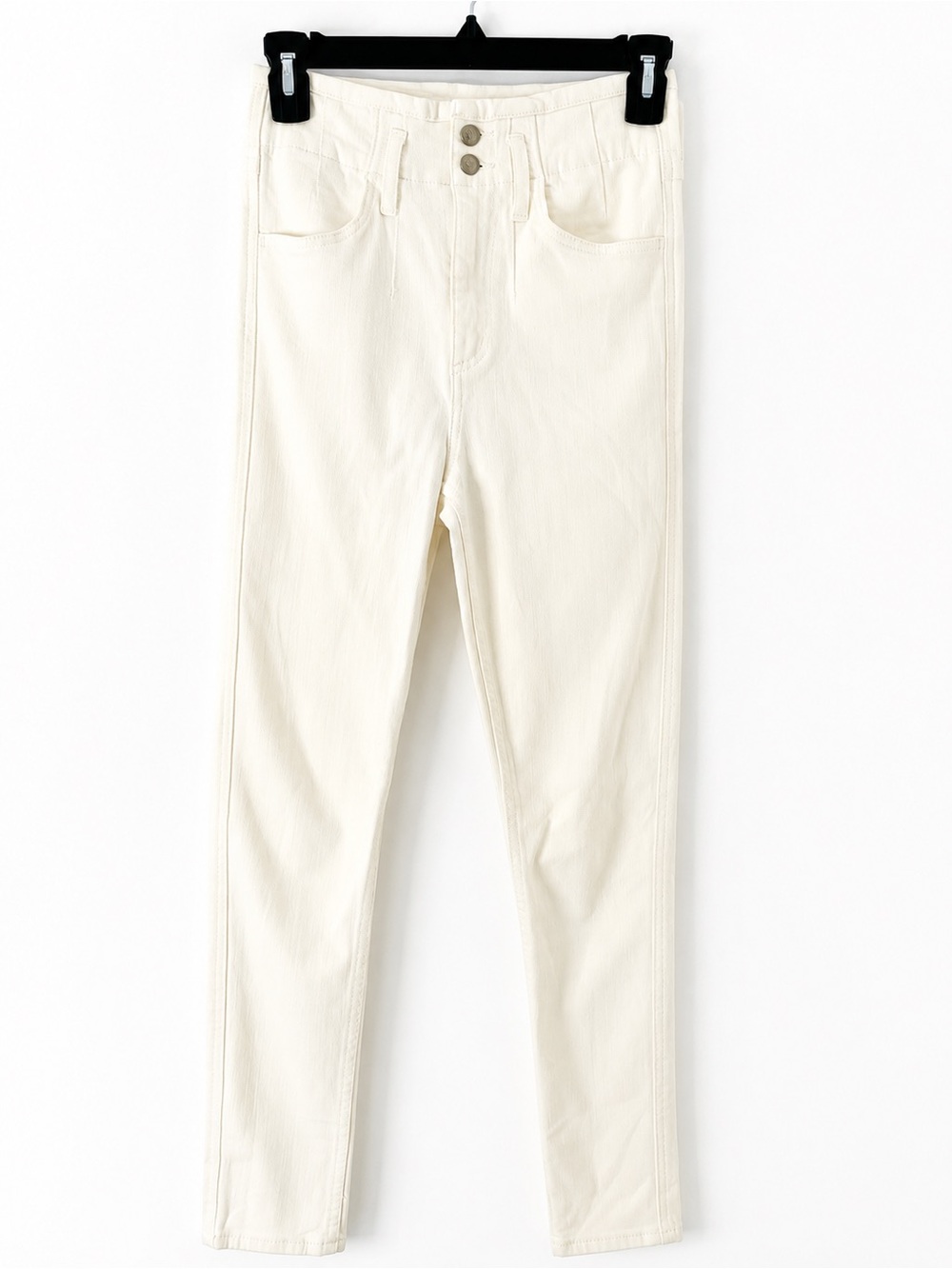 rag & bone Off White High Rise Skinny Jeans Premium Stretch Denim